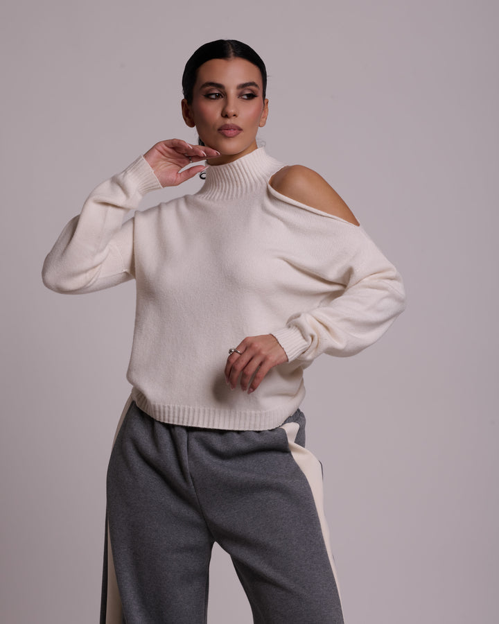 Off-the-shoulder sweater