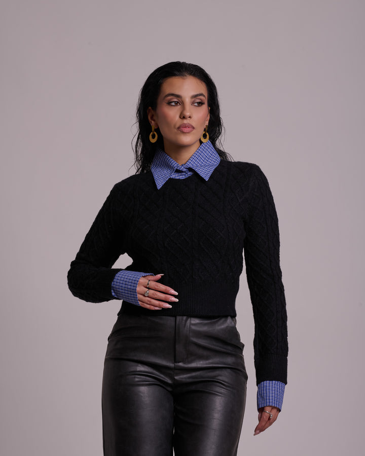 Maglione con camicia