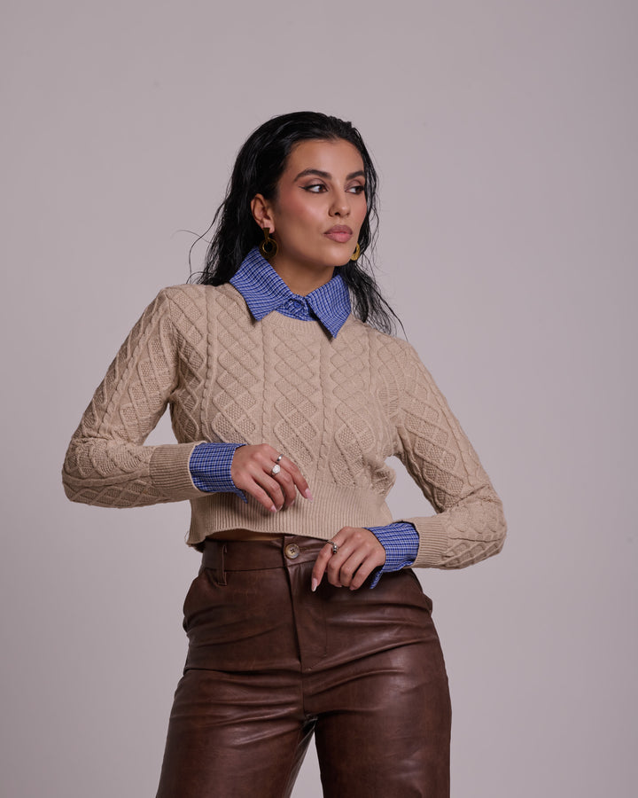 Maglione con camicia