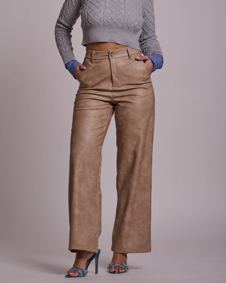 Pantalone ecopelle