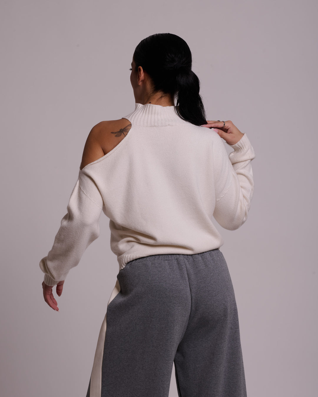 Off-the-shoulder sweater