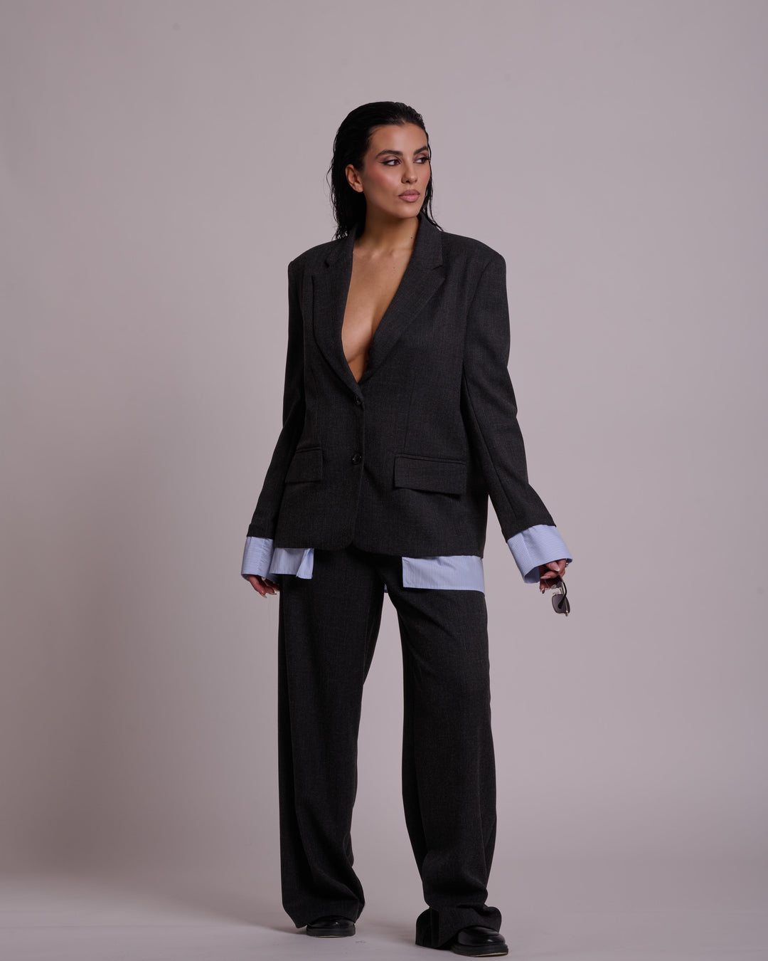 Jacket with fake shirt