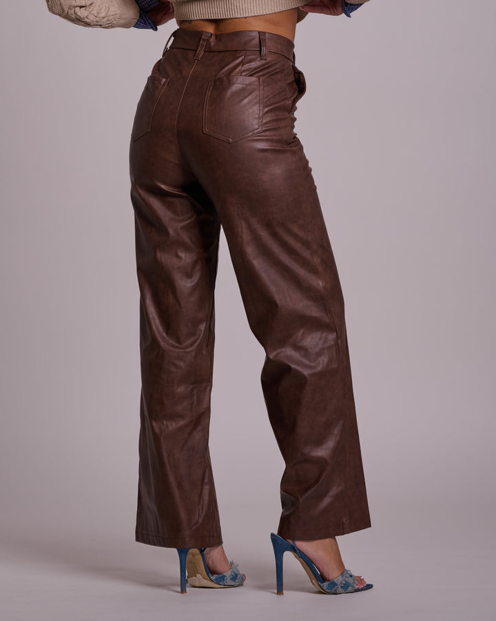 Pantalone ecopelle