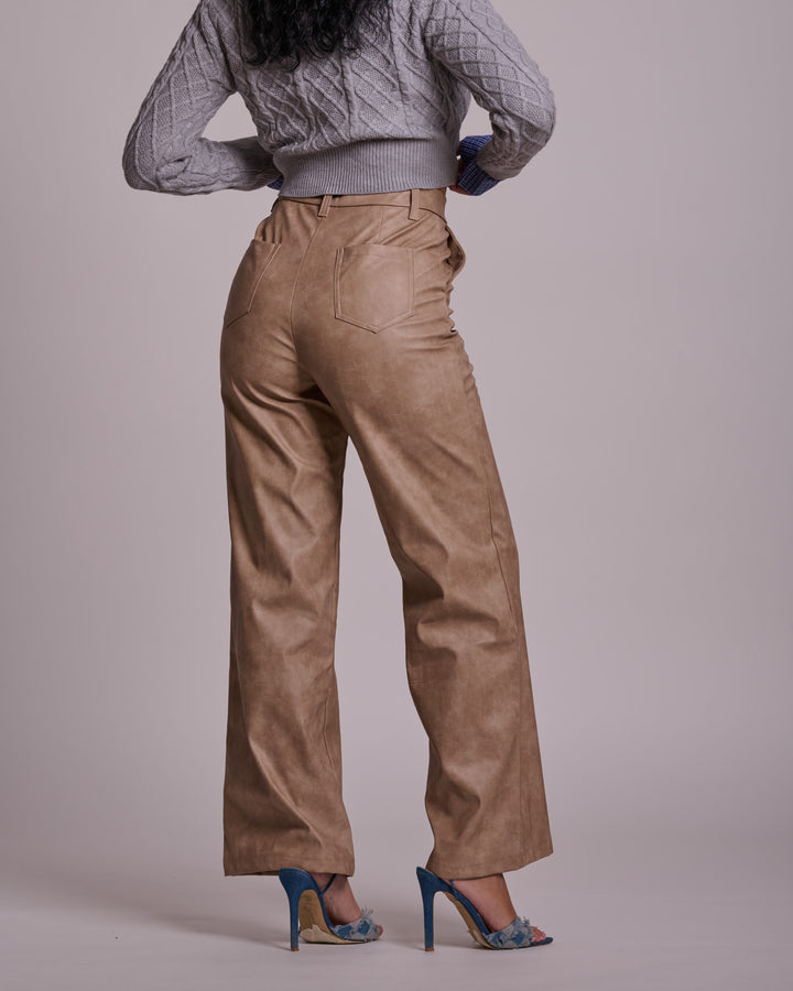 Pantalone ecopelle